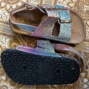 Kidgets Sparkly Kids Sandals - Pink, Blue, Silver size 6